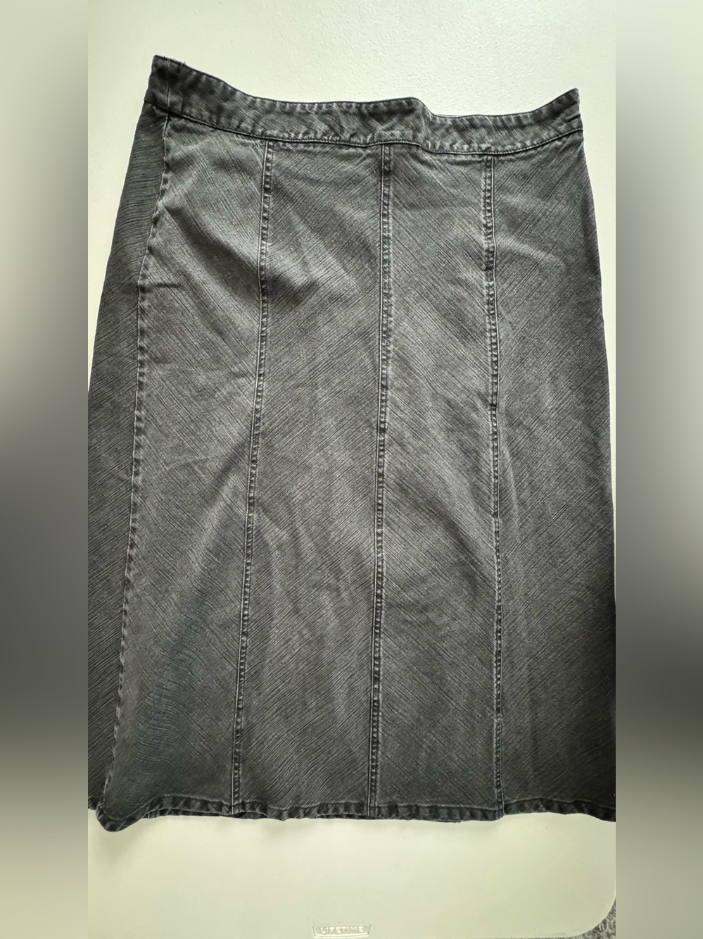 3/$10 🖤Covington Gray Denim Panel Pencil Skirt